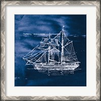 Framed Sailing Ships V Indigo