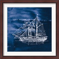 Framed Sailing Ships V Indigo