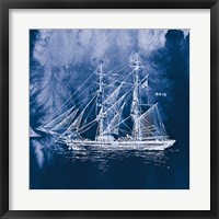 Framed Sailing Ships IV Indigo