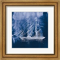 Framed Sailing Ships IV Indigo
