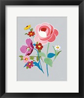 Alpine Bouquet I Gray Framed Print