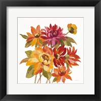 English Garden I on White Framed Print