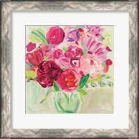 Framed Pink and Red Florals