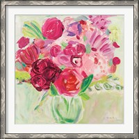 Framed Pink and Red Florals