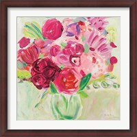 Framed Pink and Red Florals