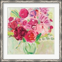 Framed Pink and Red Florals