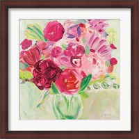 Framed Pink and Red Florals