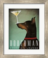 Framed Doberman Martini