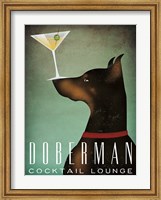 Framed Doberman Martini