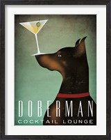 Framed Doberman Martini