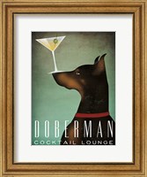 Framed Doberman Martini