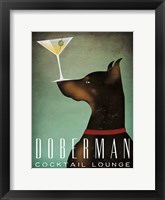 Doberman Martini Framed Print