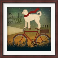 Framed White Doodle on Bike Summer