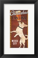 Framed White Chihuahua on Red