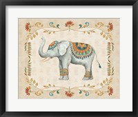 Framed 'Elephant Walk III' border=