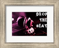 Framed Drop The Beat  - Magenta and Red