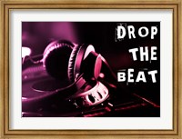 Framed Drop The Beat  - Magenta and Red