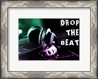 Framed Drop The Beat - Green and Pink