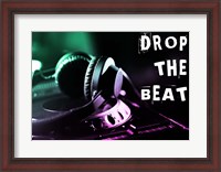 Framed Drop The Beat - Green and Pink