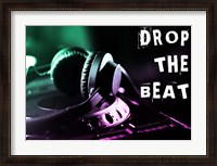 Framed Drop The Beat - Green and Pink