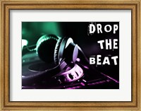 Framed Drop The Beat - Green and Pink