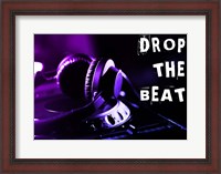 Framed Drop The Beat - Purple and Blue