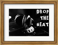 Framed Drop The Beat - Black and White