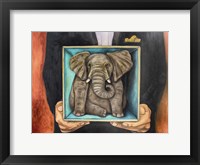 Framed Elephant In A Box