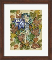 Framed Winter Leaf Fairy