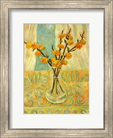 Framed Orange Blossom On A Lemon Cloth