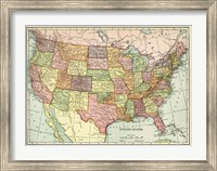 Framed USA Map