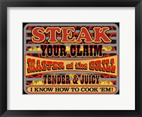 Framed Steak Your Claim