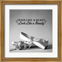 Framed Train Like A Beast Grayscale