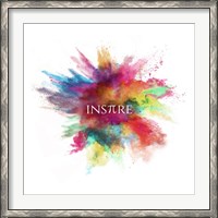 Framed Inspire Powder Explosion Rainbow