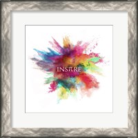 Framed Inspire Powder Explosion Rainbow