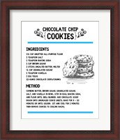 Framed Chocolate Chip Cookies Recipe White Background