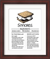 Framed S'mores Recipe White Background