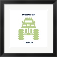 Framed 'Monster Truck Graphic Green Part II' border=