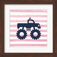 Framed 'Monster Truck Graphic Pink Part I' border=