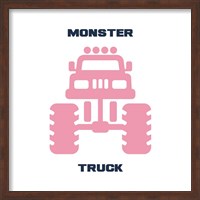 Framed Monster Truck Graphic Pink Part II