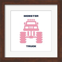Framed 'Monster Truck Graphic Pink Part II' border=