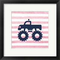 Framed 'Monster Truck Graphic Pink Part III' border=