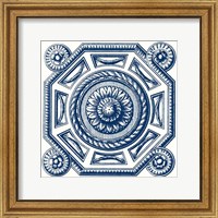 Framed Indigo Medallion II