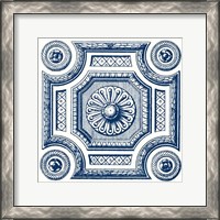 Framed Indigo Medallion III