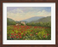 Framed Umbrian Poppy Field