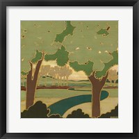 Framed Arts & Crafts Landscape I