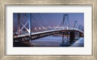 Framed Oakland Bridge 2 Color