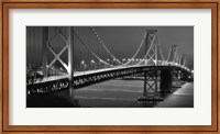 Framed Oakland Bridge 2 BW