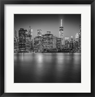 Framed Manhattan Skyline Night 3