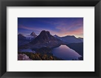 Framed Twilight At Mount Assiniboine